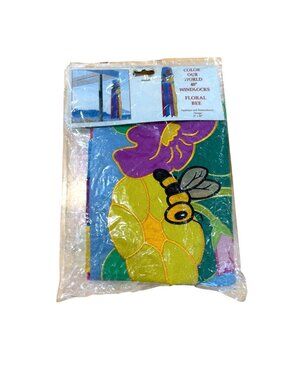 Color Our World Floral Bee Windsock NEW 40" Bumblebee Applique Embroidered